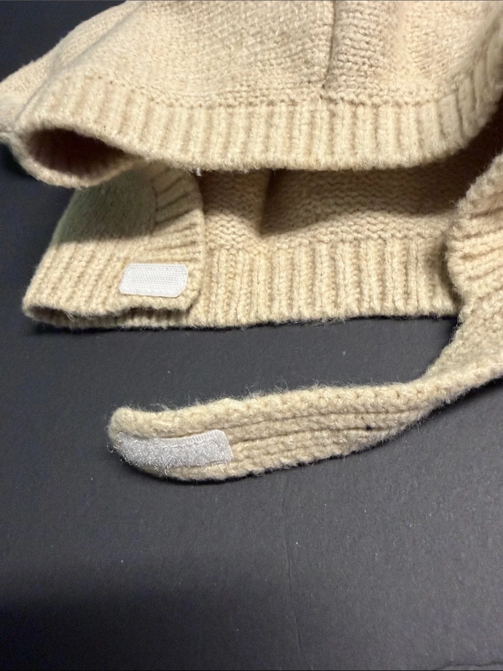 BNWT BABY GAP CASHSOFT POM HAT & MITTENS SET OATMEAL HEATHER SIZE 12-24 MONTHS